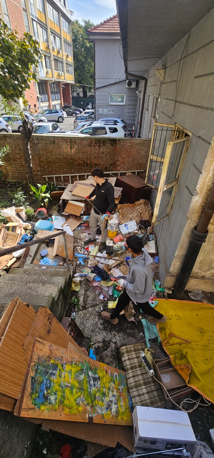 Tokom pospremanja dvorista